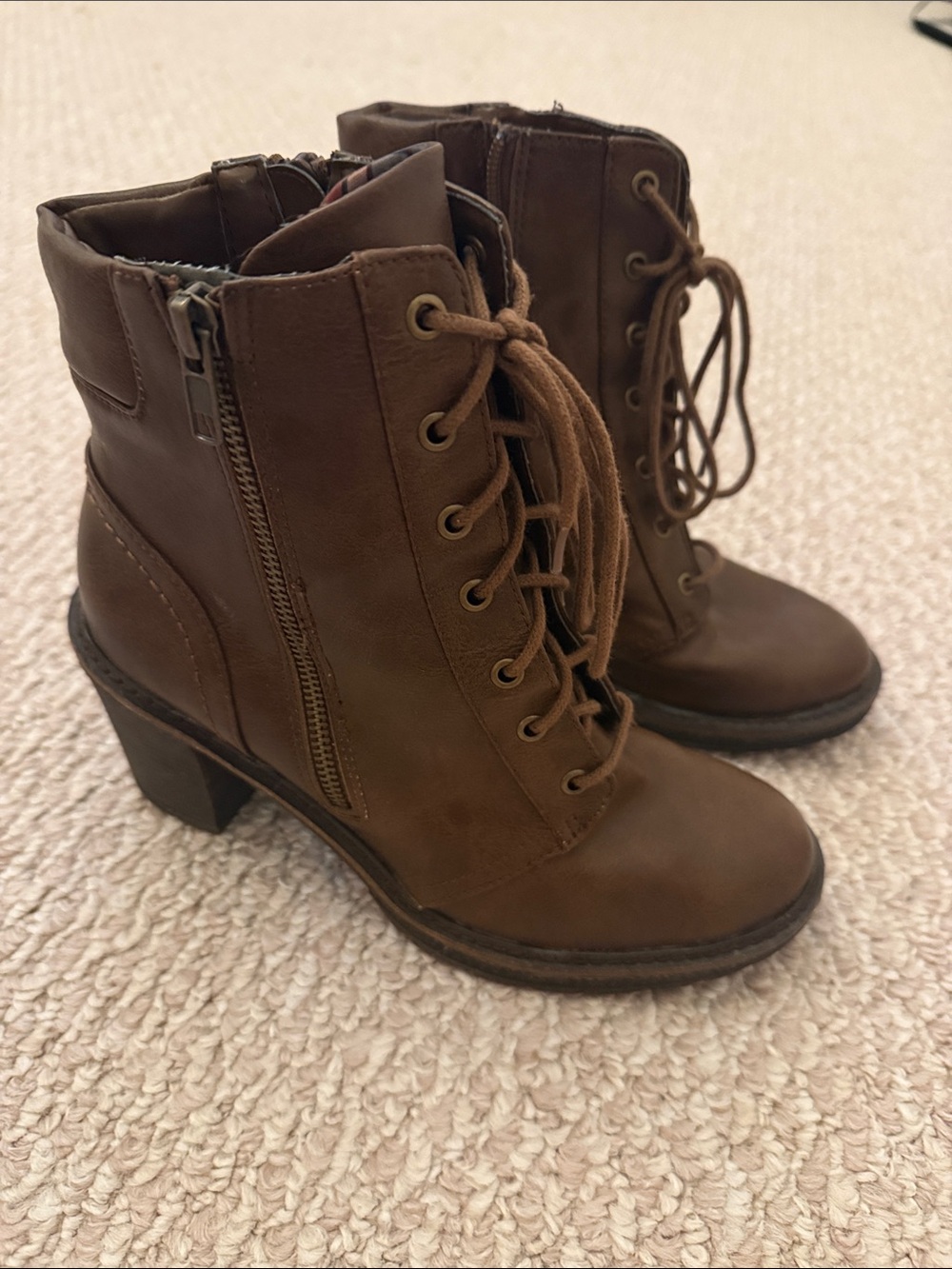 White Mountain Women’s “Jake" Lace-Up Ankle Booties - 8
